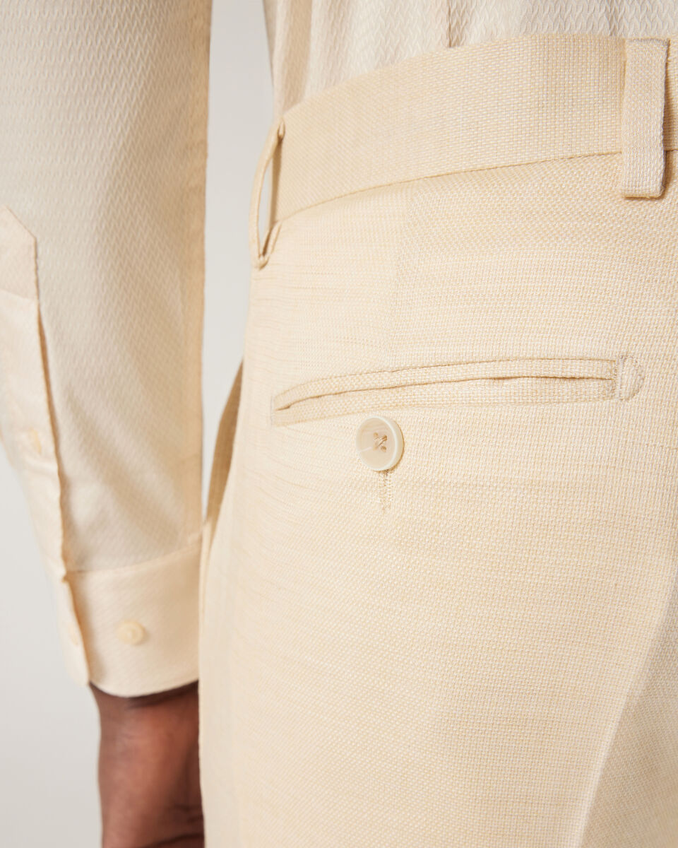 Slim Stretch Textured Tailored Pant, Lemon, hi-res